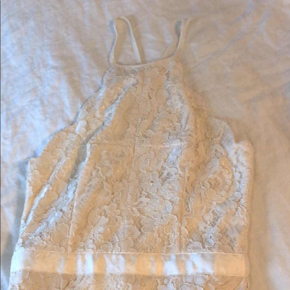 Long lace ivory dress